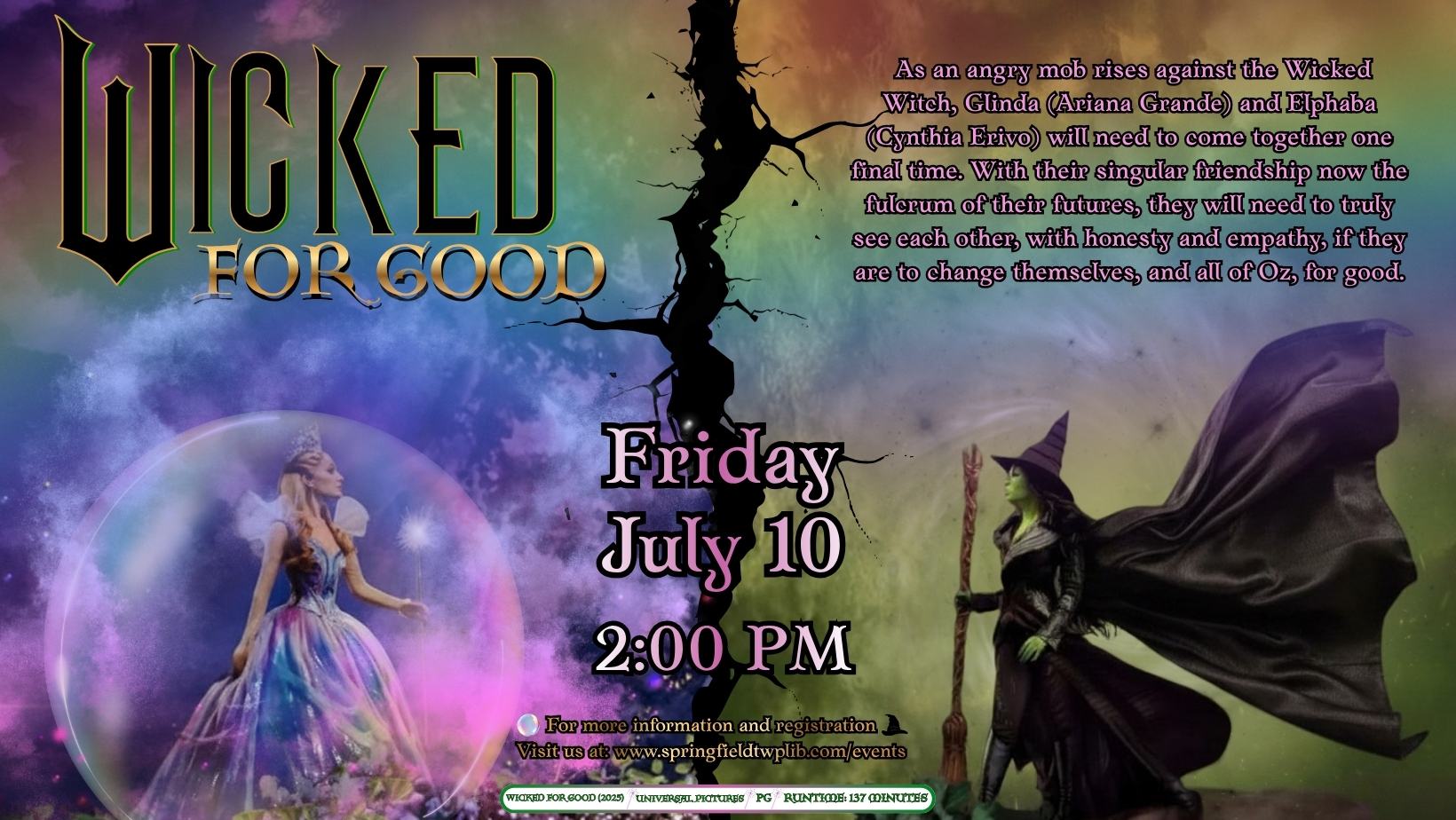 Movie Screening: Wicked for Good on July 10th