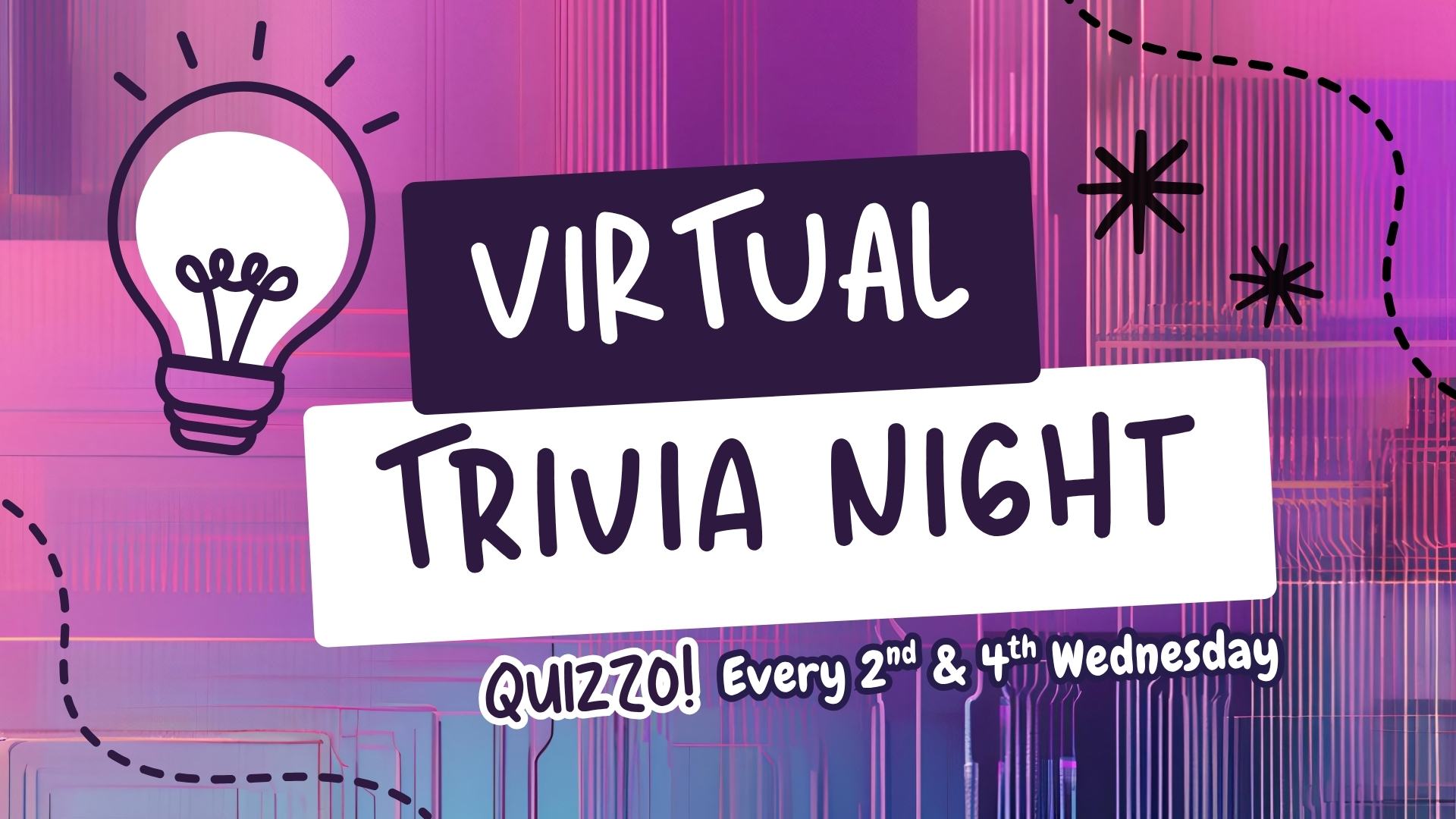 Virtual Quizzo Flyer, Every 2nd & 4th Wednesday