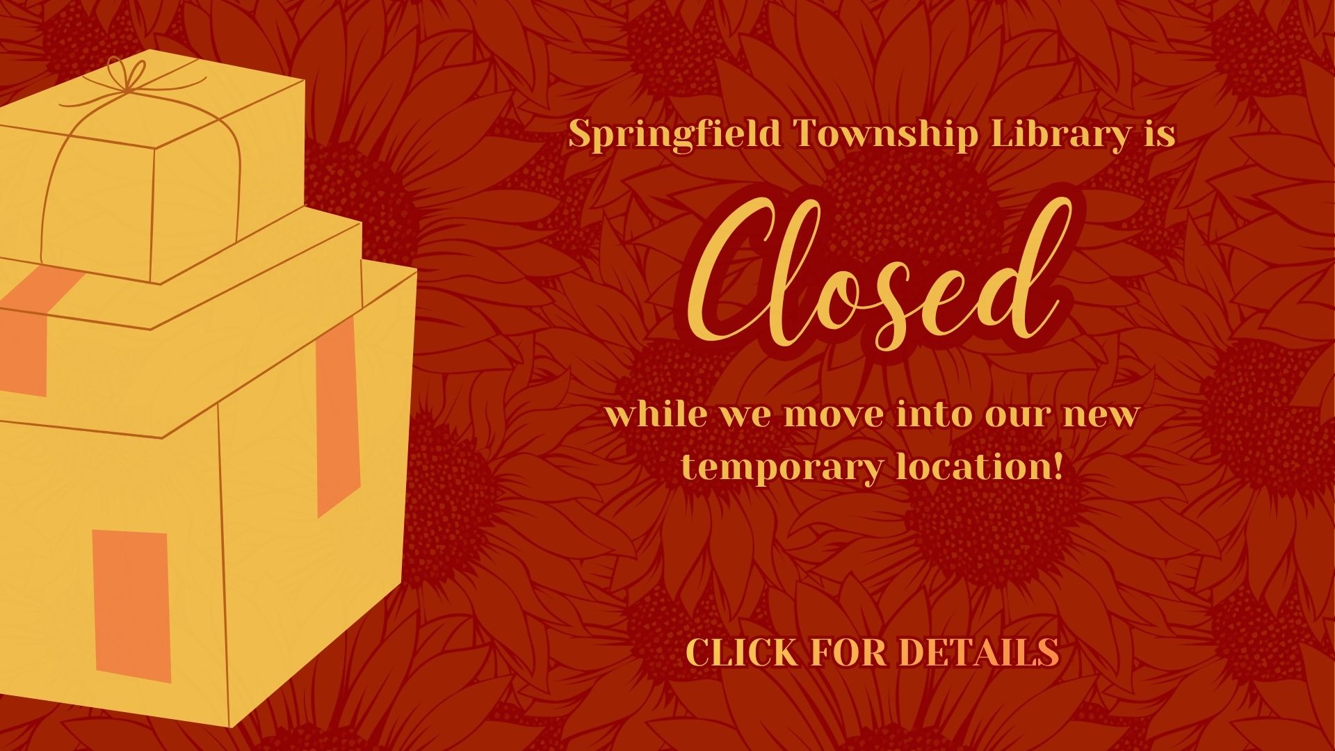 We are closed temporarily while we move into our new location.
